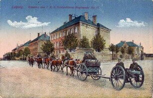 Leipzig: Kaserne des 7. K. S. Feldartillerie-Regiments No. 77