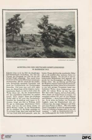Ausstellung des Deutschen Künstlerbundes in Mannheim 1913