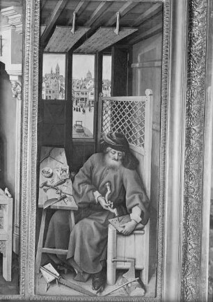 Mérode-Triptychon — Joseph in seiner Werkstatt & Rechter Flügel