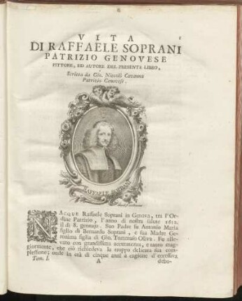 Vita di Raffaele Soprani patrizio Genovese