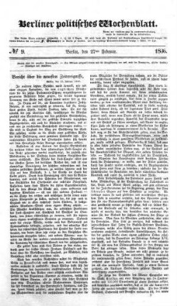 No 9, 27. Februar 1836