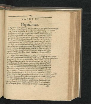 Caput XV. De Magistratibus.