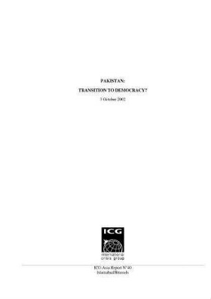 Pakistan: transition to democracy?