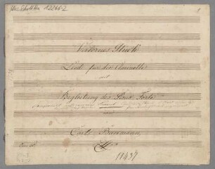 Verlornes Glück, cl, pf, Des-Dur, op. 30 - BSB Mus.Schott.Ha 12266-2