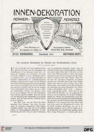 Die moderne Raumkunst im Dienste des Norddeutschen Lloyd