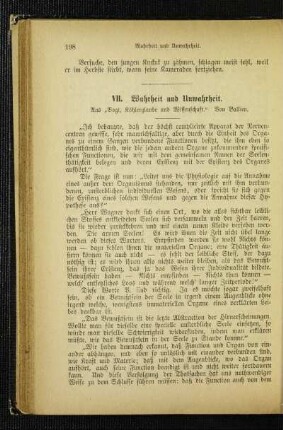 Wahrheit und Unwahrheit : aus "Vogt, Köhlerlgaube und Wissenschaft"
