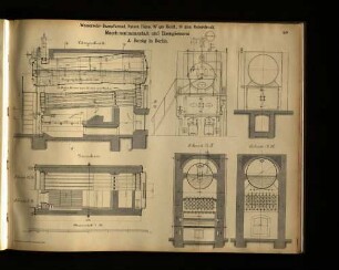 Wasserrohr-Dampfkessel, Patent Heine, 97 q Heizfl, 10 Atm. Ueberdruck. Maschinenbauanstalt und Eisengiesserei A. Borsig in Berlin.