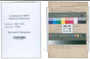 Entnazifizierung Margarete Borchardt , geb. 10.04.1892 ()