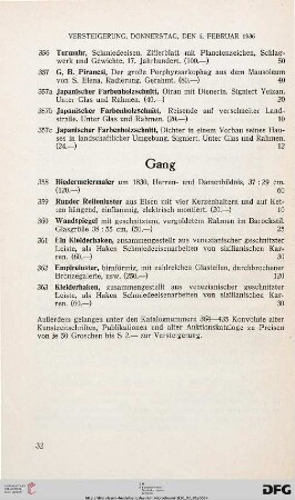 Gang (Nr. 358-363)
