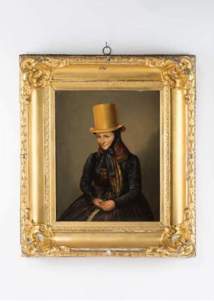 Gemälde "Cölestine Eisele", wohl Johann Baptist Laule, Furtwangen, um 1860