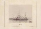 Kriegsschiff "Vesuvo" im Hafen von Genua