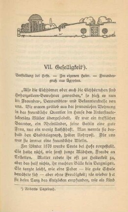 VII. Geselligkeit