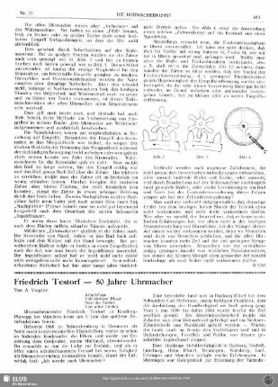 Friedrich Testorf - 50 Jahre Uhrmacher