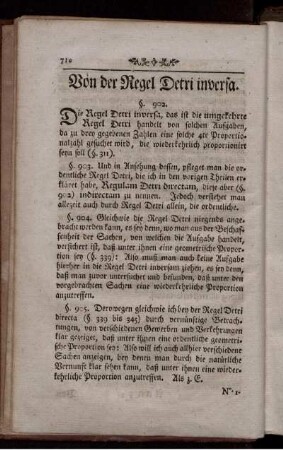 Von der Regel Detri inversa.