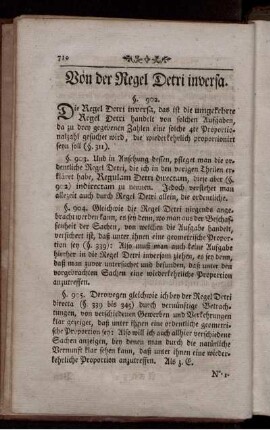 Von der Regel Detri inversa.