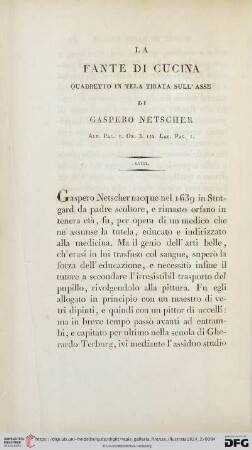 XVIII. La fante di cucina. Quadro in tela tirata sull'asse di Gaspero Netscher