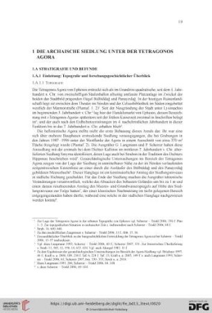 1. Die archaische Siedlung unter der Tetragonos Agora