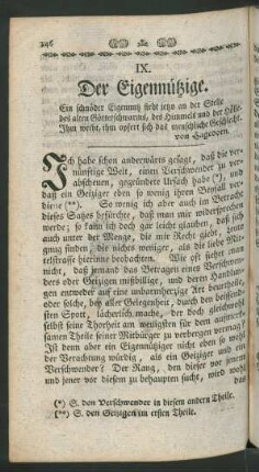 IX. Der Eigennützige