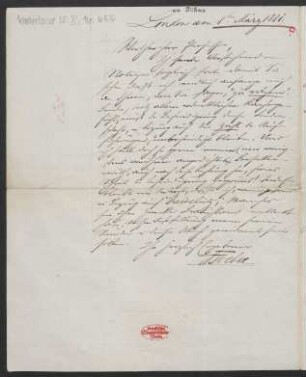 Brief an Friedrich Wilhelm Jähns : 08.03.1881