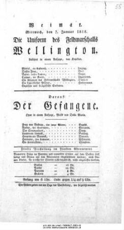 Die Uniform des Feldmarschalls Wellington