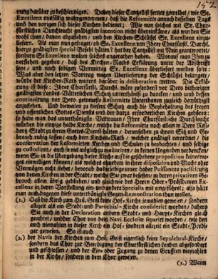 Kurtze Erzehlung der von der Chur-Pfältzischen Regierung sowohl zu Heydelberg, als auch in denen Ober-Aembtern, Germersheim und Creutzenach, wieder die Reformirte zu End des Monaths Augusti und Anfang Septembris 1719 vorgenommener Attentaten