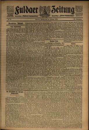Zweite Ausgabe vom Freitag, den 24. Januar 1908.