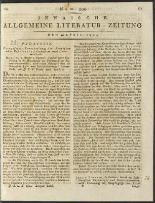 Num. 100. Den 26. April 1804