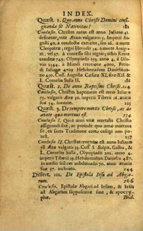Selecta historiae ecclesiasticae capita : et in loca ejusdem insignia, dissertationes historicae, chronologicae, criticae, dogmaticae, 1. Saeculi I ; Pars 1