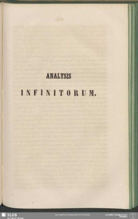 Analysis Infinitorum
