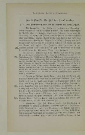 Zweite Periode. Die Zeit des Frankenreiches