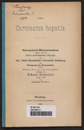 Ueber Carcinoma hepatis