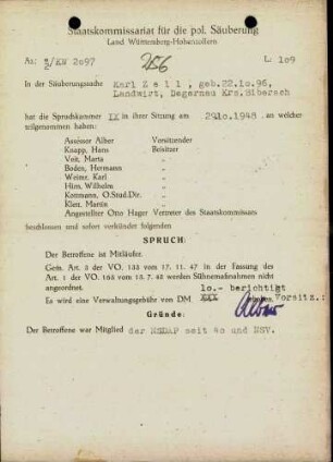 Zell, Karl