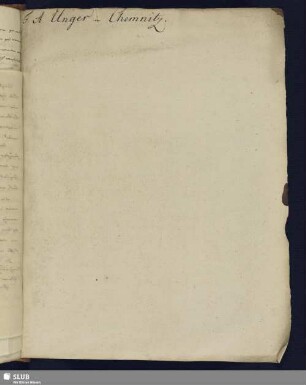 Nr. 116-142. F[riedrich] A[ugust] Unger in Chemnitz