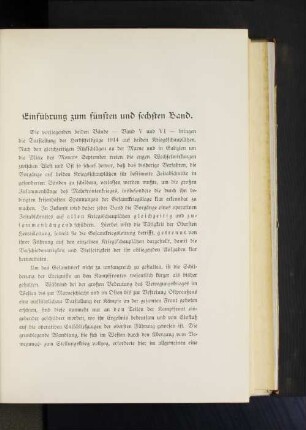 Einführung zum fünften und sechsten Band.
