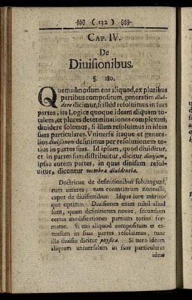 Cap. IV. De Divisionibus.