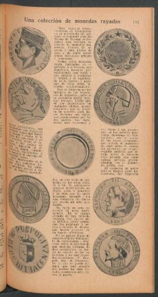 Una colección de monedas rayadas
