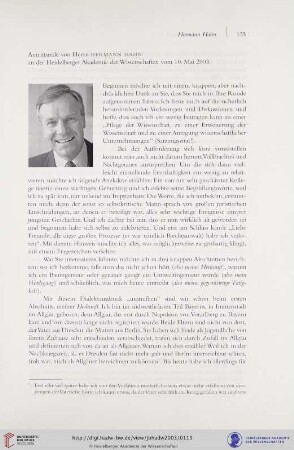 Antrittsrede vom 10. Mai 2003