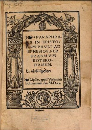 Paraphrasis in Epistolam Pauli ad Ephesios ...