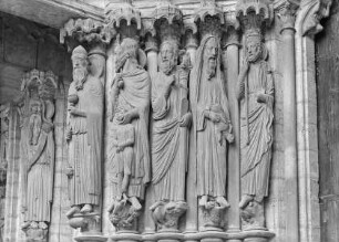 Linkes Gewände (Melchisedek, Abraham und Isaak, Moses, Samuel, David)
