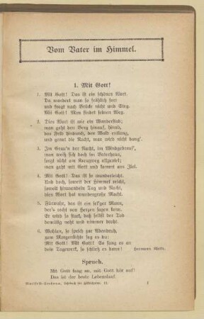 Vom Vater im Himmel