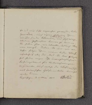 Hans Christian Oersted. – Kopenhagen, 11.05.1847