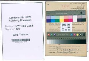 Entnazifizierung Theodor Wirz , geb. 13.05.1871 (Baecker)