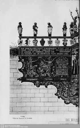 Das Moritzmonument zur Dresden : Nach einer Originalzeichnung von Zacharias Wehme (1591)