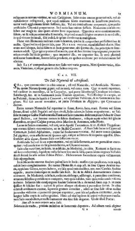 Cap. VII. De Sale Naturalis & Artificiali