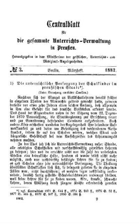 Die unterrichtliche Versorgung der Schulkinder im preußischen Staate