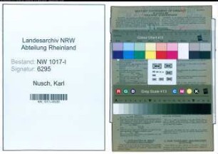 Entnazifizierung Karl Nusch , geb. 05.03.1903 (Behoerdenangestellte)