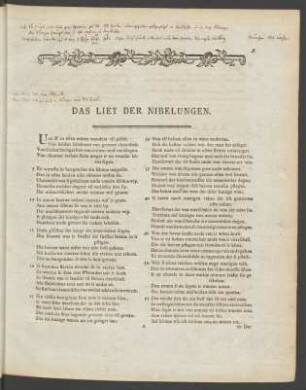 Das Liet der Nibelungen.