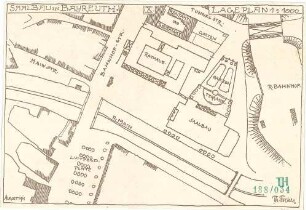 Fischer, Theodor; Bayreuth (Bayern); Rathaus (Umbau Infanteriekaserne) und Saalbau - Lageplan
