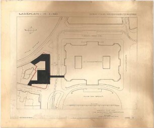 Billing, Hermann; Berlin; Reichstagsgebäude, Erweiterung - Lageplan