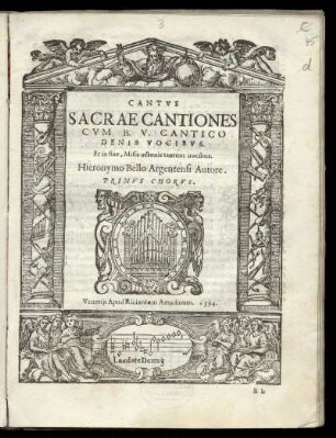 Girolamo Belli: Sacrae cantiones cum B. V. cantico denis vocibus. Sesto